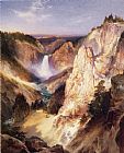 Falls Canvas Paintings - Great Falls of Yellowstone